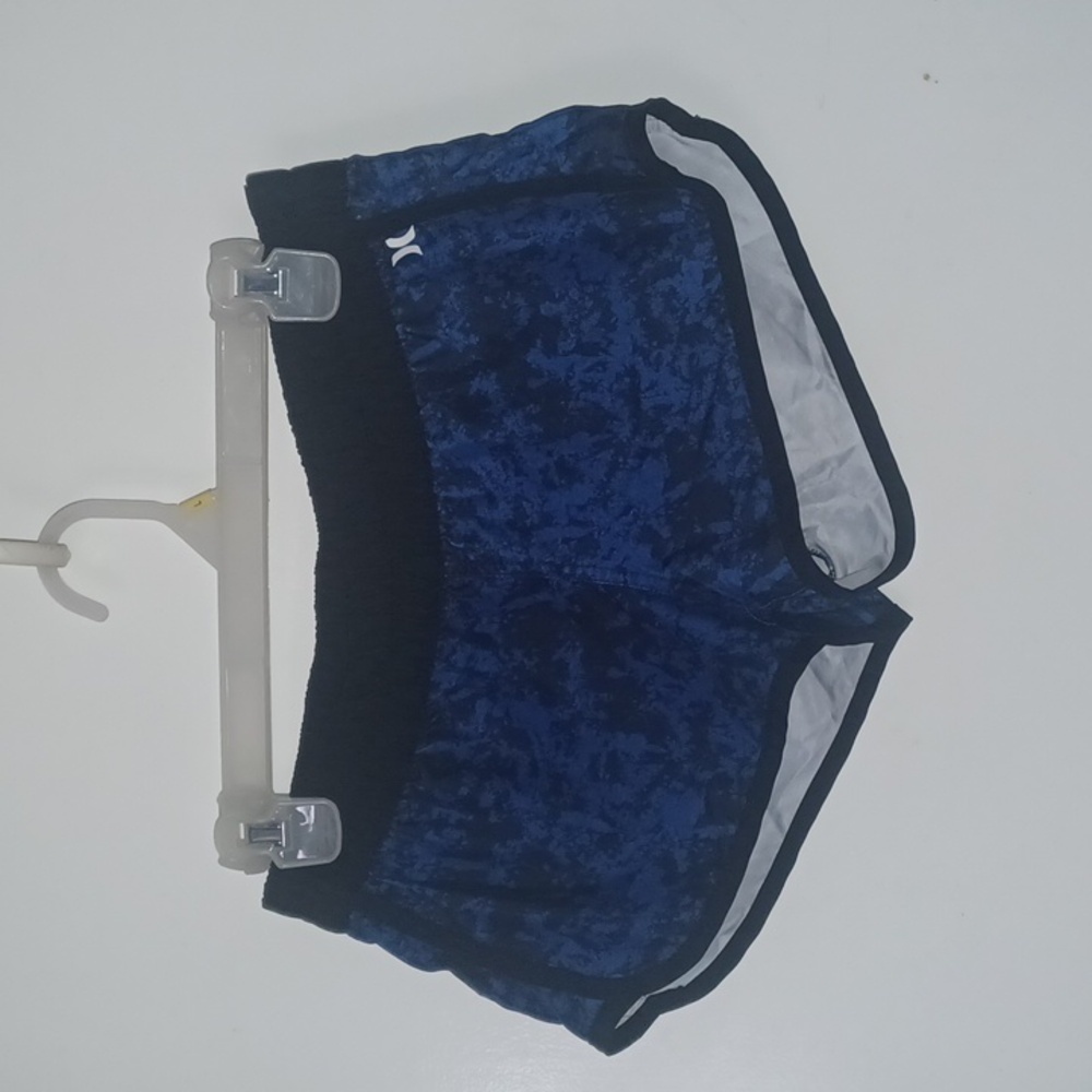 Hurley Navy Blue Velvet-Look Swim Coverup Shorts